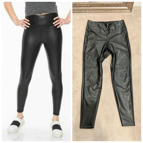 Athleta Pants - Athleta Faux Leather Fleece Lined Leggings M
